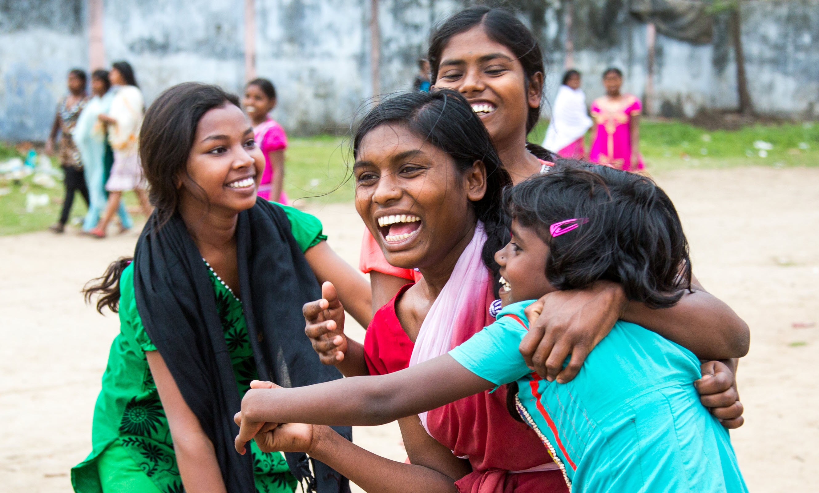 Girls playing