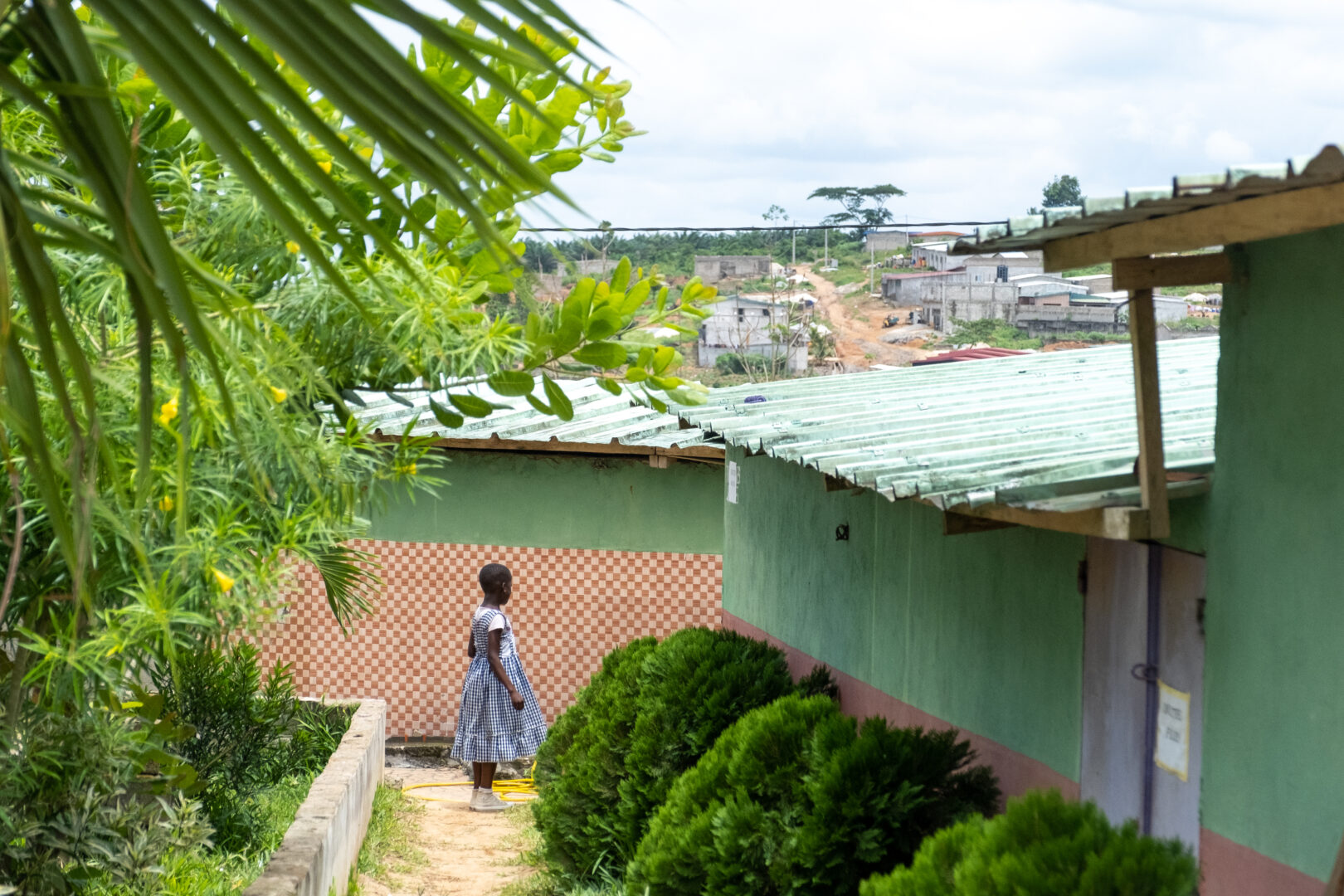 View of the school where health workers are vaccinating students as part of the HPV vaccine campaign in Abidjan, Ivory Coast, on April 27, 2023.